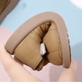 thumbnail image 4 of LTTVQM Girls Dress Shoes Wide Toe Soft Comfortable Bow Hook and Loop Non-Slip Walking Mary Jane Shoes School Casual Party Daily Wear Flat Footwear for Toddle/Little Kid/Big Kid Khaki, 4 of 5