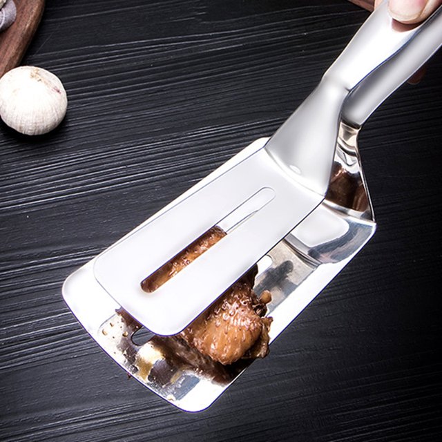 Juego de utensilios de cocina para barbacoa y pan, pinzas para barbacoa, pala para carne frita, pala para pescado frito, abrazadera para cocina, abrazadera para pan y carne de acero inoxidable ShuxiuWang 8390612989384
