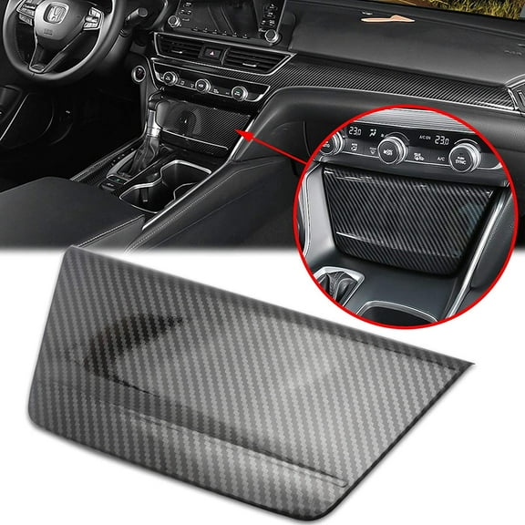 Xotic Tech Center Console Cigarette Lighter Panel Cover Trim, Carbon Fiber Pattern, Compatible with Honda Accord 10th Gen 2018-2022