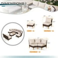 thumbnail image 7 of Sophia & William 11 Piece Outdoor Wicker Patio Conversation Sofa Set Outdoor Sectionals, 7 of 7