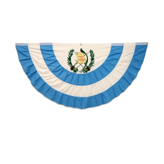 Guatemala 3x6ft Pleated Bunting Flag