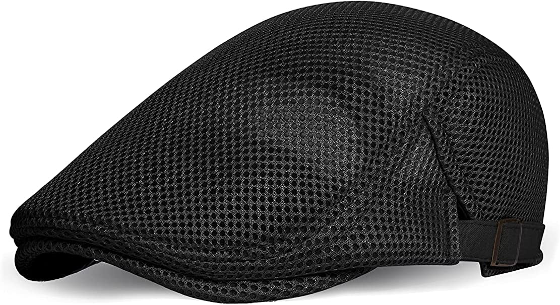 Gorra Plana Transpirable De Malla Para Hombre/mujer - Boina Tipo Newsboy, Talla Ajustable 55-60 Cm, Poliéster, Verano