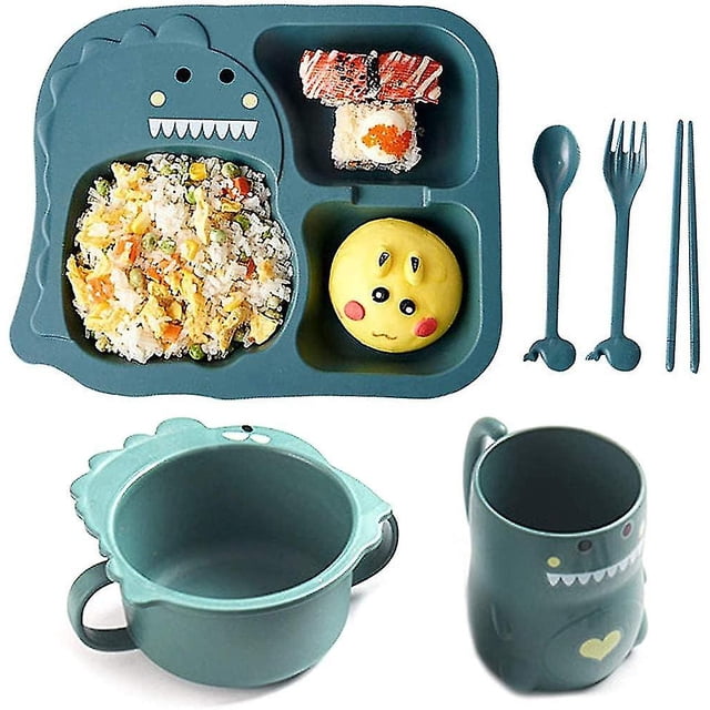 Juego de platos para la cena, juego de platos para niños, 6 piezas