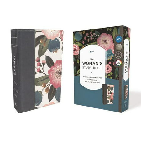 NIV, the Woman's Study Bible, Cloth Over Board, Blue Floral, Full-Color : Receiving God's Truth for Balance, Hope, and Transformation