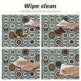 thumbnail image 4 of JEUXUS Abstract Fitted Round Table Cloth, Flora Vintage Old Fashioned Design Print Elastic Edged Polyester Table Cover, Fits Round Table Diameter, for Restaurant Picnic Indoor and Outdoor, 4 of 7