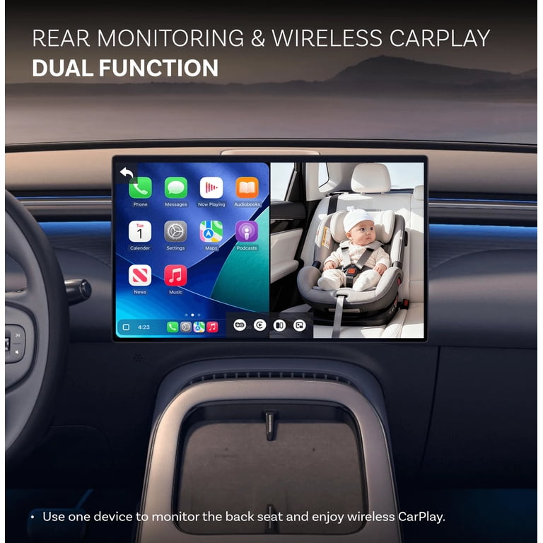 Ottocast, Wireless CarPlay Adapter, Car Rear Seat Camera, Night