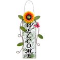 thumbnail image 1 of Bienvenida De Metal, Colgador De Puerta De Flores, Letrero De Pared Para Decoración De Puerta De Jardín seitruly HA042797-01, 1 of 6