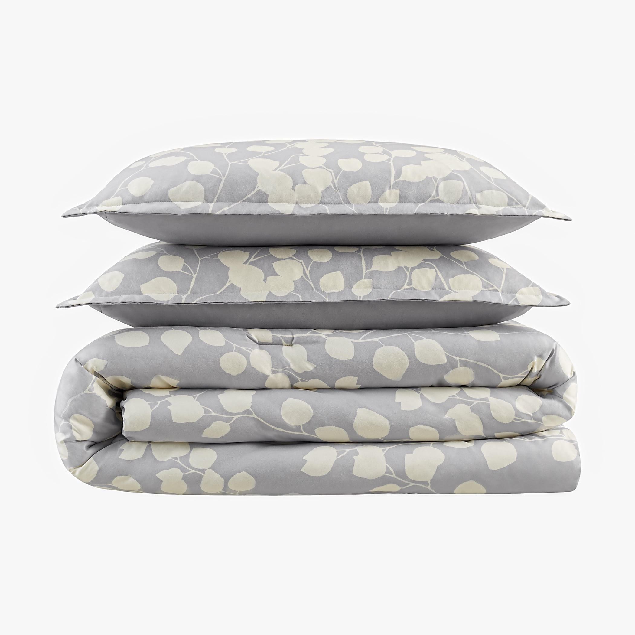 Serta Simply Clean Ellen Botanical Leaf 7-Piece Bedding Set, Queen