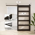 thumbnail image 4 of JUBEST 42"x84" Tempered Frosted Glass Barn Door with Installation Hardware Kit and Handle, Wood Sliding Barn Door, 4 of 9