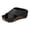 Black, variant on Women's Wedge Platform Sandals Leopard Print Open Toe Slip on Summer Dressy Vacation Pumps Slippers