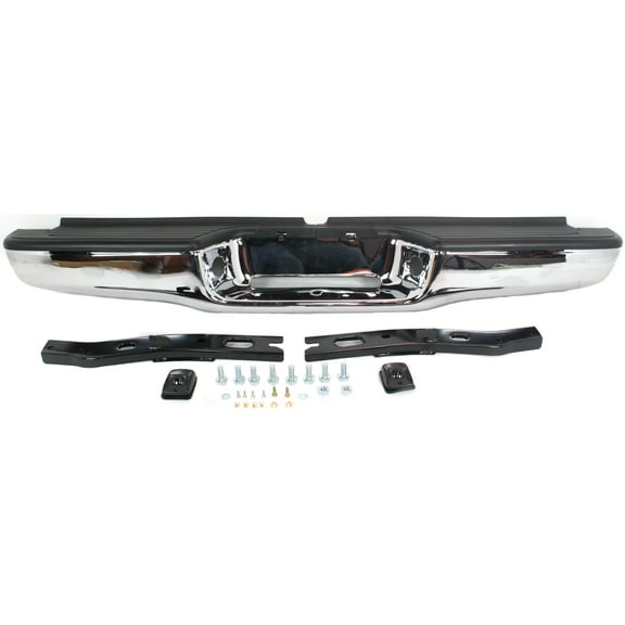Step Bumper Compatible with Toyota Tacoma 1995-2004 Assembly Chrome Steel Fleetside All Cab Types with Mounting Bracket