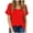 Red, variant on VERUGU Womens Tops Short Sleeve T-Shirt Leopard Print Tee Loose V-Neck Shirts Dailywear Blouse Pink S