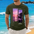 thumbnail image 2 of Men's Graphic Tees Funny Print Vintage T Shirts Wash Shirt Streetwear Casual Tee Top AG,2XL, 2 of 6