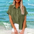 thumbnail image 2 of LIJCC Women'S Loose Summer Short Sleeve Button-Down Shirts Women'S Casual Loose Summer Short Sleeve Solid Color Button Down Shirt T Shirt, 2 of 5