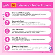 Barbie x Kodak Printomatic 5MP Portable Iconic Style Instant Print Camera