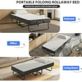 Afuhokles Folding Twin Bed with Mattress, Portable Foldable Guest Bed