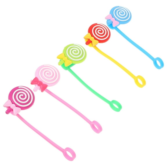 FRCOLOR 5 Pcs Reusable Straw Holder .00X2.00X0.08CM