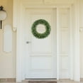 thumbnail image 4 of Pure Garden 19.5-Inch Indoor/Outdoor Artificial Greenery Boxwood Wreath for Frontdoor, Spring/Summer Decor, (Round, Green), 4 of 7