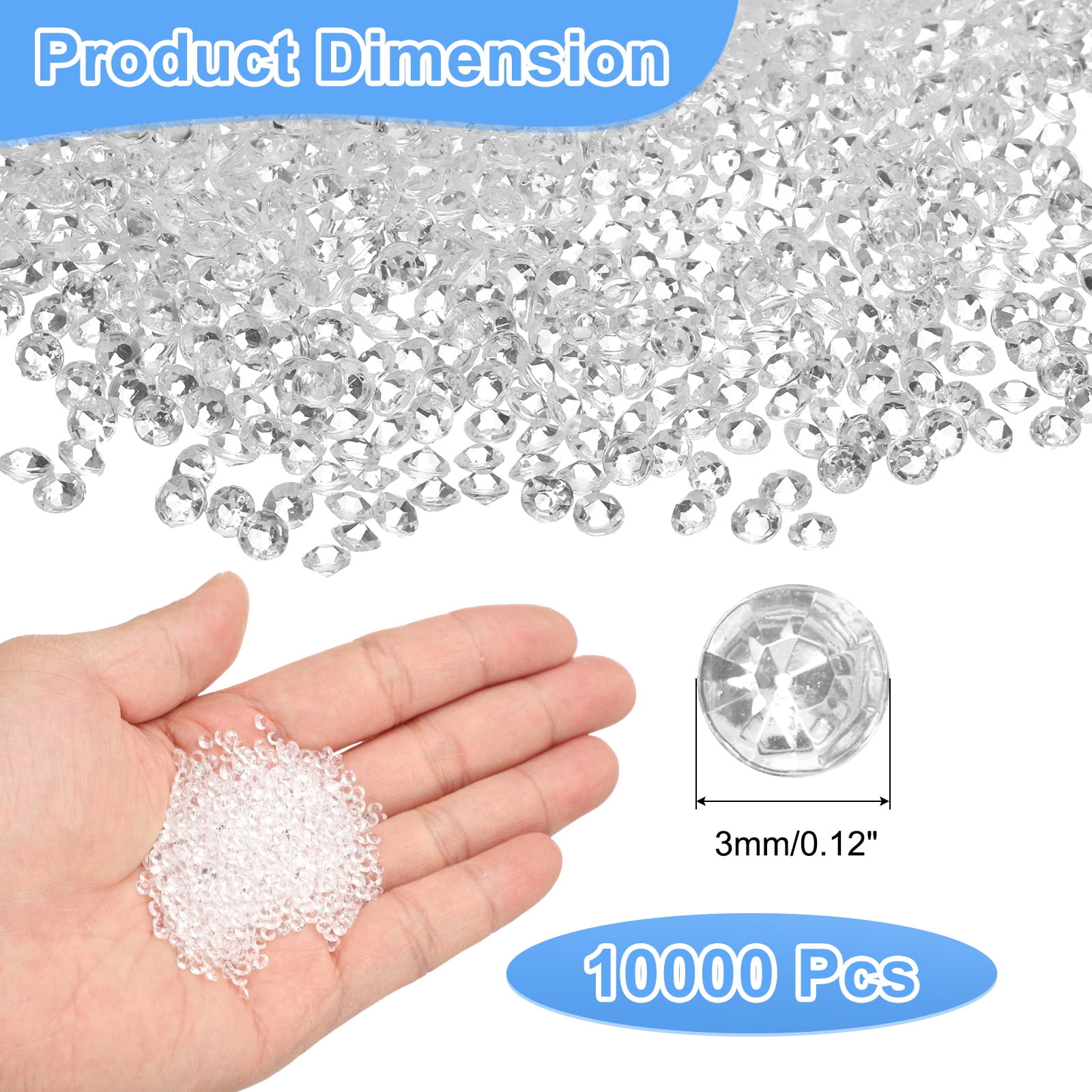 Unique Bargains Elegant Wedding Table Scatter Confetti White 0.12"