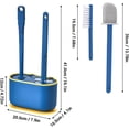 thumbnail image 2 of ABPETE Toilet Brush Set, Bathroom Accessories, Toilet Bowl Cleaners, Deep Cleansing Multifunctional Hanging Toilet Brush Set for Bathroom(Bule), 2 of 18