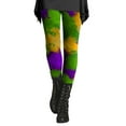 thumbnail image 2 of BOOMILK Mardi Gras Leggings for Women Trendy Print Elastic High Waisted Legging Plus Size Party Carnival Skinny Pants, 2 of 4