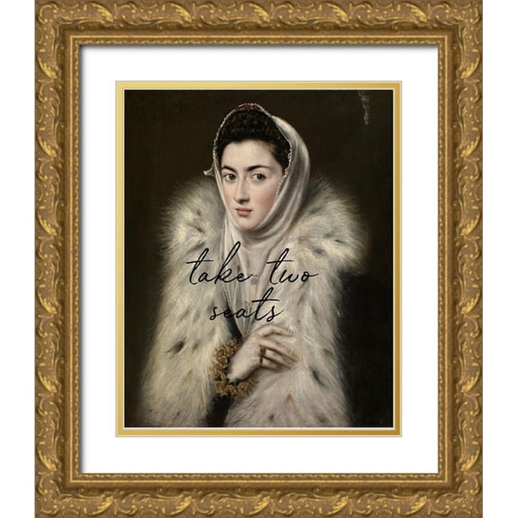 Sommers, Mindy 15x18 Gold Ornate Wood Framed with Double Matting Museum Art Print Titled - Take Two Seats