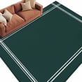 thumbnail image 2 of Pure Dark Green Area Rug 5x8 FT, Non Slip Bedroom Throw Carpet, Simple Solid Color Washable Soft Floor Carpet Non-Shedding Rug for Living Room Nursery Dorm Office, 2 of 9