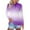 Purple, variant on Jalioing Long Sleeve Shirts for Women Dressy Fashion Collared Button Tops Fall Casual Gradient Golf Shirts
