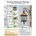 thumbnail image 4 of OPAXIS Motion Sensor Outdoor Wall Lantern, White Outdoor Lighting Fixtures Wall Mount, Dusk to Dawn Exterior Sconce Lights with Beveled Glass, Waterproof Exterior Front Porch Lights for Garage, Coach, 4 of 9