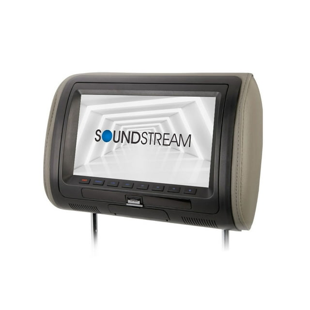 Soundstream VHD-90CC Appui-Tête Universel avec Écran LCD 9 Pouces et Lecteur DVD