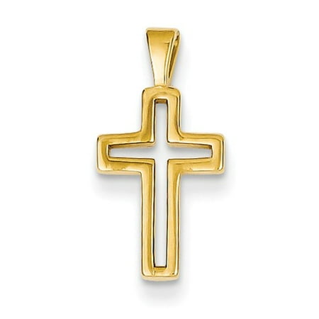 14k Yellow Gold Latin Cross Pendant