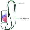 thumbnail image 3 of Crossbody Case for Samsung Galaxy A52 5G with Lanyard Strap Adjustable Rope Liquid Silicone Soft Cover,Green, 3 of 10