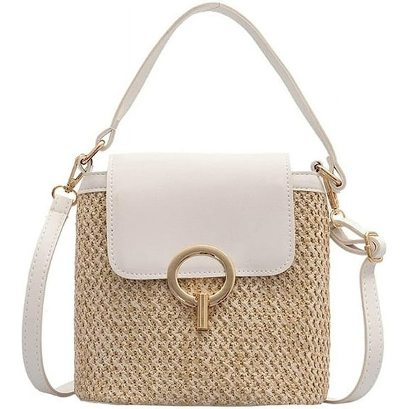 Kukuzhu Women Straw Crossbody Bag Beach Bag Hobo Bucket Satchel Tote Handbags Cute Purse Travel Summer