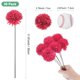 thumbnail image 3 of Uxcell Flores de Bola de Crisantemo Artificial, Ramos de Seda de Hortensia Falsos para el Hogar/Boda Rojo Rosa 30 Pack, 3 of 7