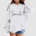 thumbnail image 2 of Povozer Girls and Toddlers' Pullover Hoodie Sweatshirt(White,5-6 Years), 2 of 4
