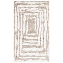 SAFAVIEH Casablanca Isaiah Geometric Area Rug, Ivory/Light Brown, 5' x 8'