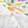 thumbnail image 4 of Homewish Kawaii Dino Twin Duvet Cover,Cartoon Wildlife Twin Bedding,White,Colorful Stars Reversible,2pcs,1 Duvet Cover and 1 Pillowcase, 4 of 6