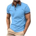 thumbnail image 2 of POTETI Collared Polo Shirts for Men Big And Tall Short Sleeve Casual Shirts Solid Work Tops, 2 of 6