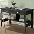 thumbnail image 2 of CorLiving Folio Dark Brown Engineered Wood Two Drawer Adult Desk with Lower Storage Shelf, 2 of 6