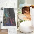 thumbnail image 6 of Coolnut Bathroom Hand Towels 2 Pcs Unicorn Tribal Print, Cotton Bath Towels Lightweight Quickdry for Bathroom Ktichen Travel Gym, 16"×28", 6 of 6
