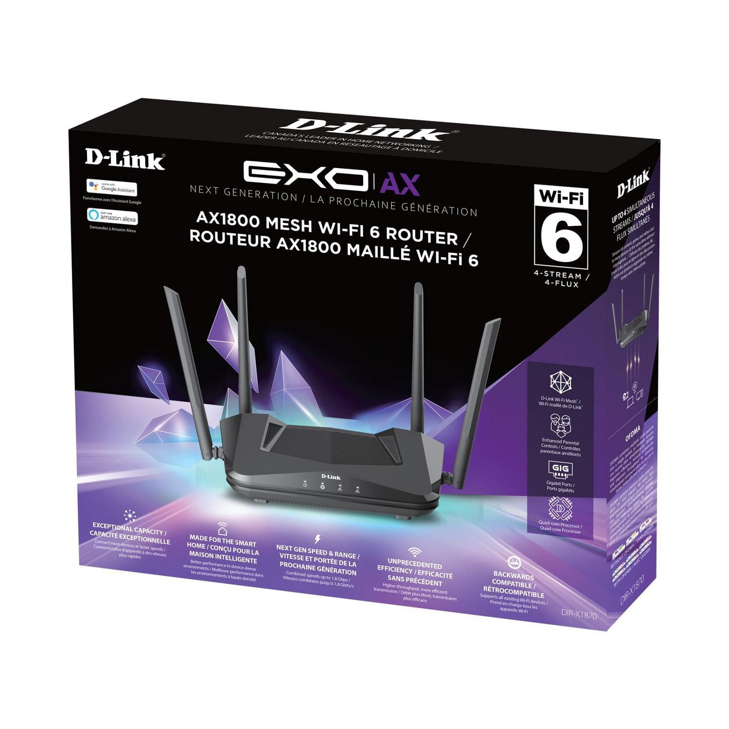 D-Link EXO AX AX1800 Mesh Wi-Fi 6 Router