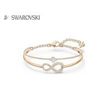 FINEYDOG Swarovski Eternal Love Double layer Bracelet for Girlfriend Gift (Rose Gold)