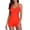 F-505Red, variant on ZHOGXU Women's One Piece Swimsuit Halter Neck Solid Color Elegant Slim Fit Swimwear For Outdoor Water Sports And Beach,Army Green,L