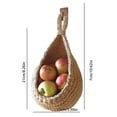 thumbnail image 3 of Cesta colgante BuyWeek para frutas y verduras de yute tejida a mano, 3 of 12