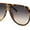 Tortoise - Smoke, variant on Mens Luxury Rich Mogul Flat Top Racer Plastic Sunglasses Black Gold - Black