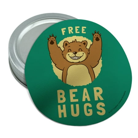 

Free Bear Hugs Funny Humor Round Rubber Non-Slip Jar Gripper Lid Opener