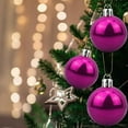 thumbnail image 4 of Qocolhg 24pcs Christmas Tree Decorations With Bright And Sparkling Powder Balls Plastic Christmas Colored Balls And Small Pendants 1.18in Christmas Hanging Ornaments Christmas Decorations Props, 4 of 4