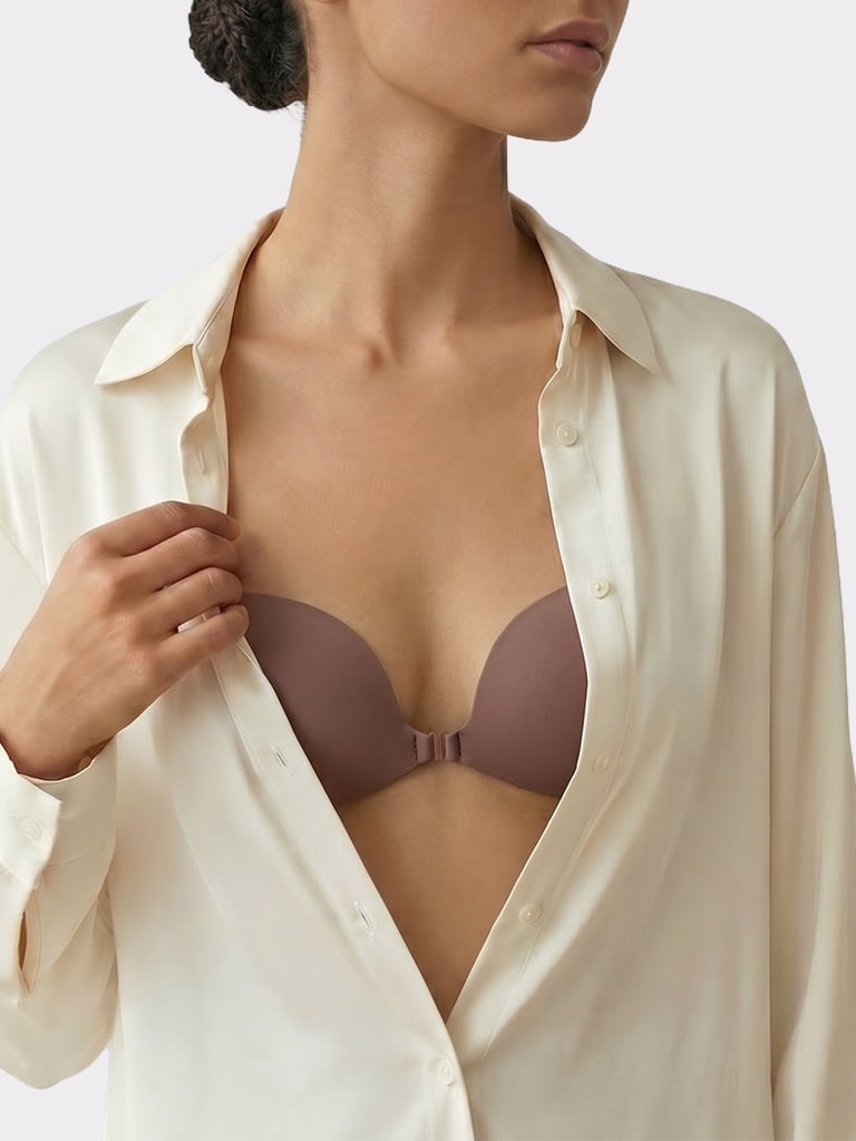Joyspun Women's Seamless Lightly Lined Backless Bra, Sizes A-D
