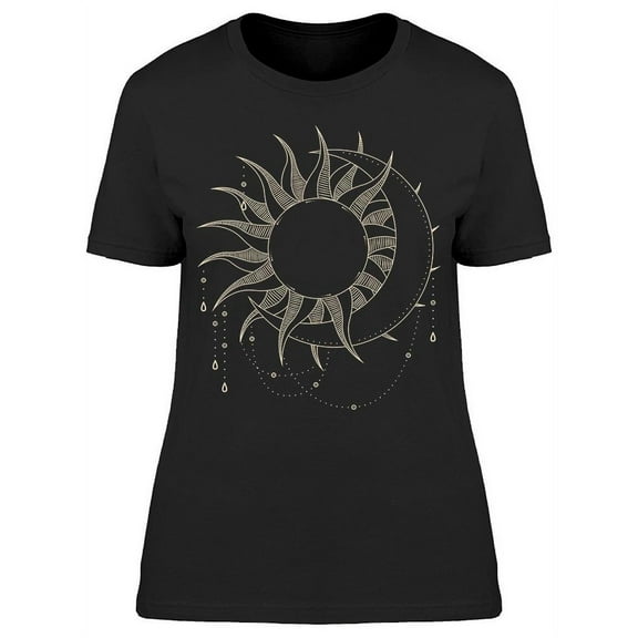 Moon Phases Art Graphic T-Shirt Women -Image by Shutterstock, Female Medium