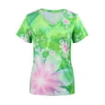 thumbnail image 4 of Enwejyy Women's V-Neck Workplace Casual Top Short-Sleeve Floral Print Daily Blouse M-4XL, 4 of 4